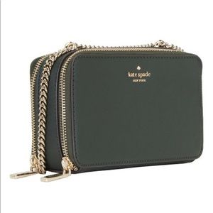 Kate Spade Connie Double-zip Chain Crossbody Bag in Spruce